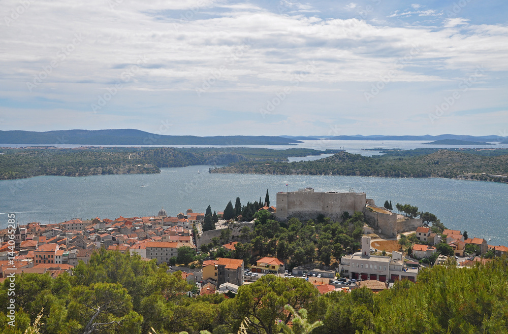 View of the fortress of St. Michael in Sibenik