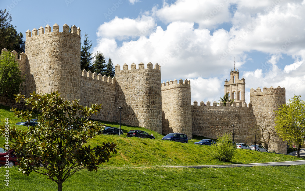 Medieval city walls in Avila