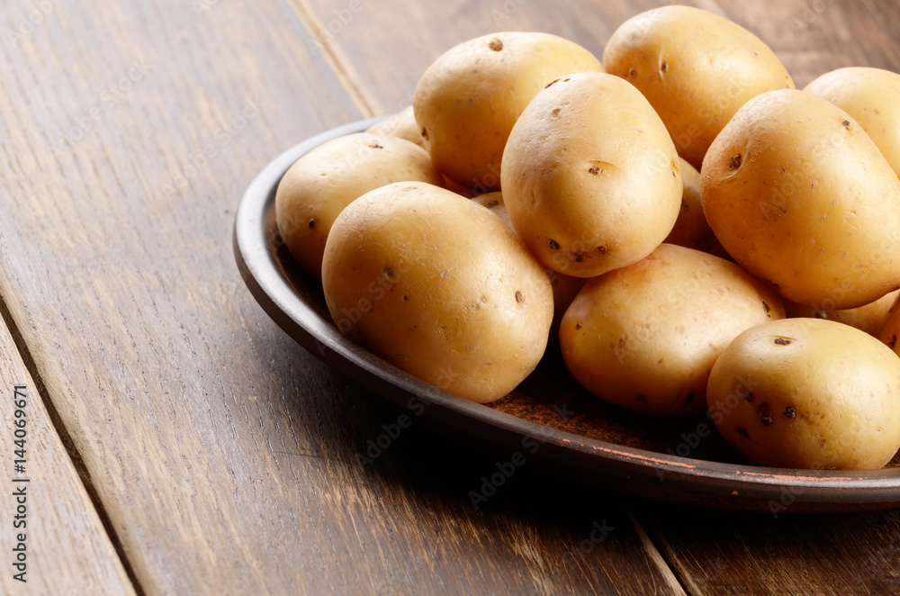 Plate with potatoes