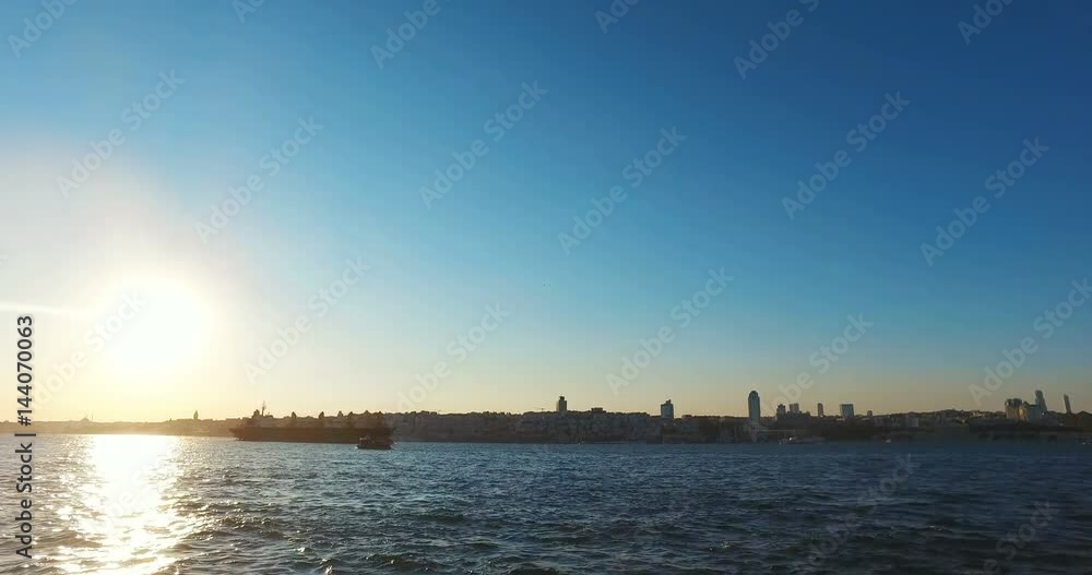 Istanbul. Uskudar view at sunset in Turkey. High quality footage - 4k. Real Time. Istanbul. Uskudar view at sunset in Turkey. High quality footage - 4k. Real Time.