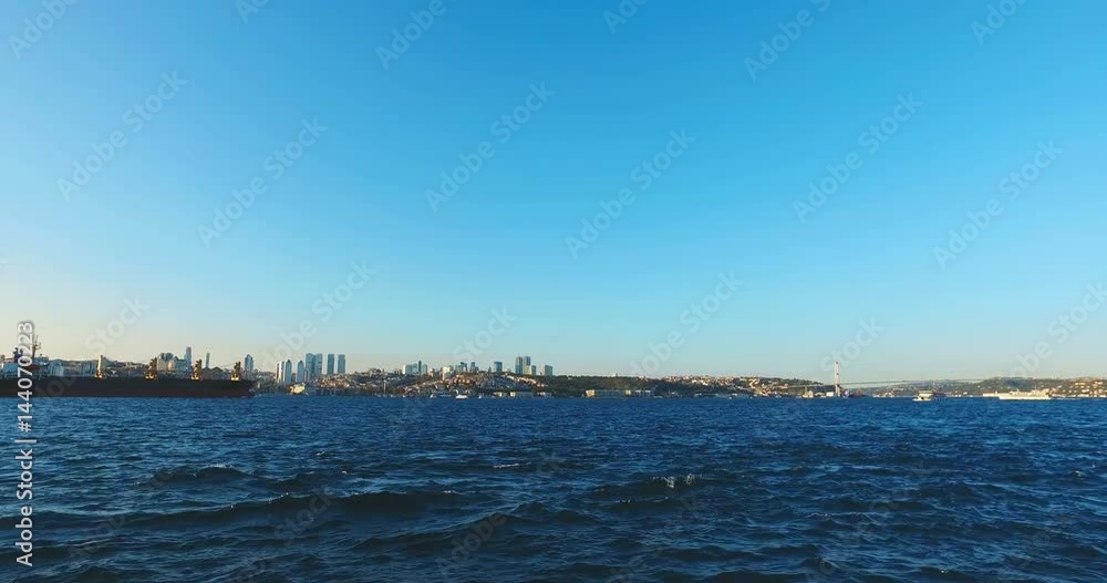 Istanbul. Uskudar view at sunset in Turkey. High quality footage - 4k. Real Time. Istanbul. Uskudar view at sunset in Turkey. High quality footage - 4k. Real Time.