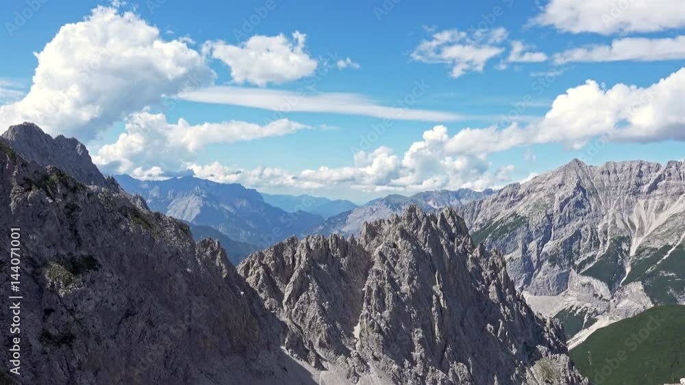 4K Mountains with flowing Clouds. View from the Peak. 4K Mountains with flowing Clouds. View from the Peak.