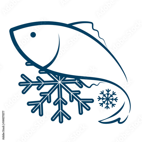Symbol of frozen fish