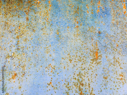Texture of rusty blue iron