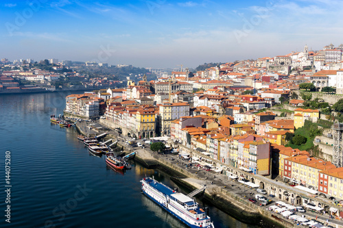 PORTO, PORTUGAL - November 17, 2016. old town of Porto and river, Portugal, Europe, is the second largest city in Portugal, has a population of 1.4 million. © ilolab