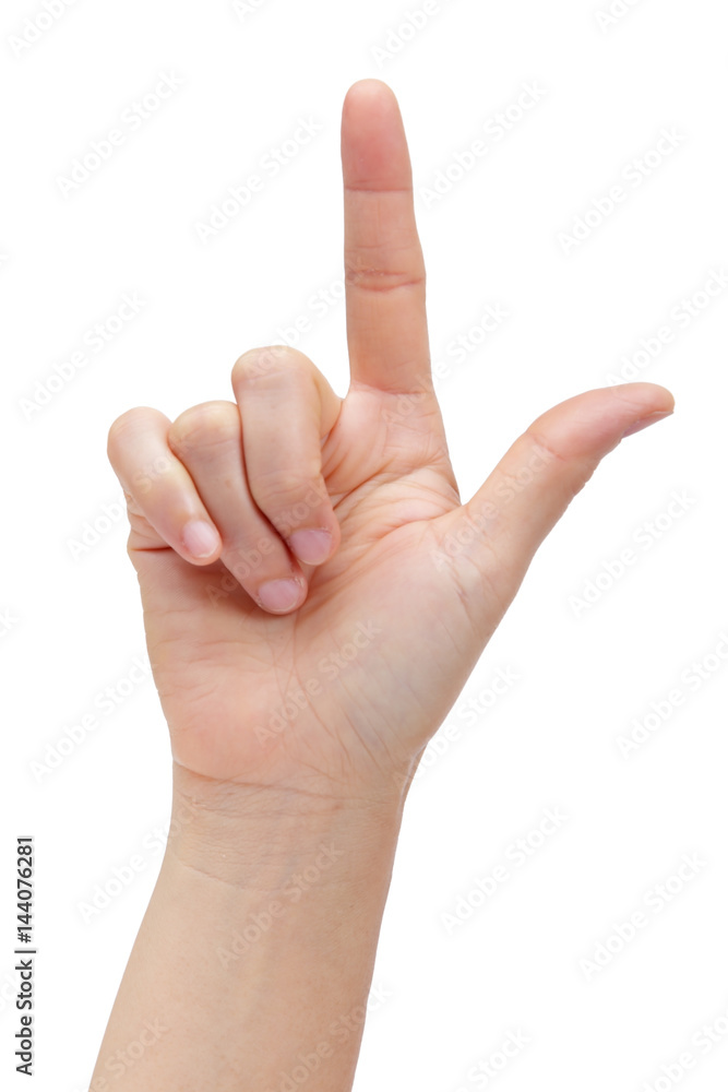 hand pointing isolated on white background. hand pointing isolated on white background.