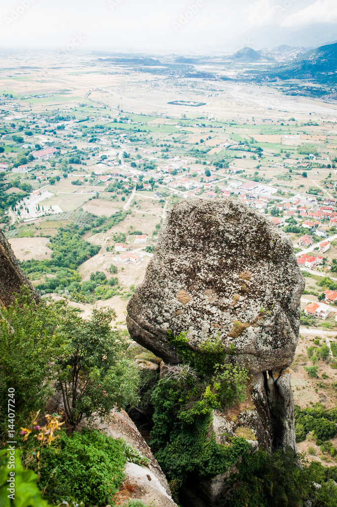 GREECE, METEORA, JULY 2015, spectacular rock formations and Greek Orthodox monasteries.