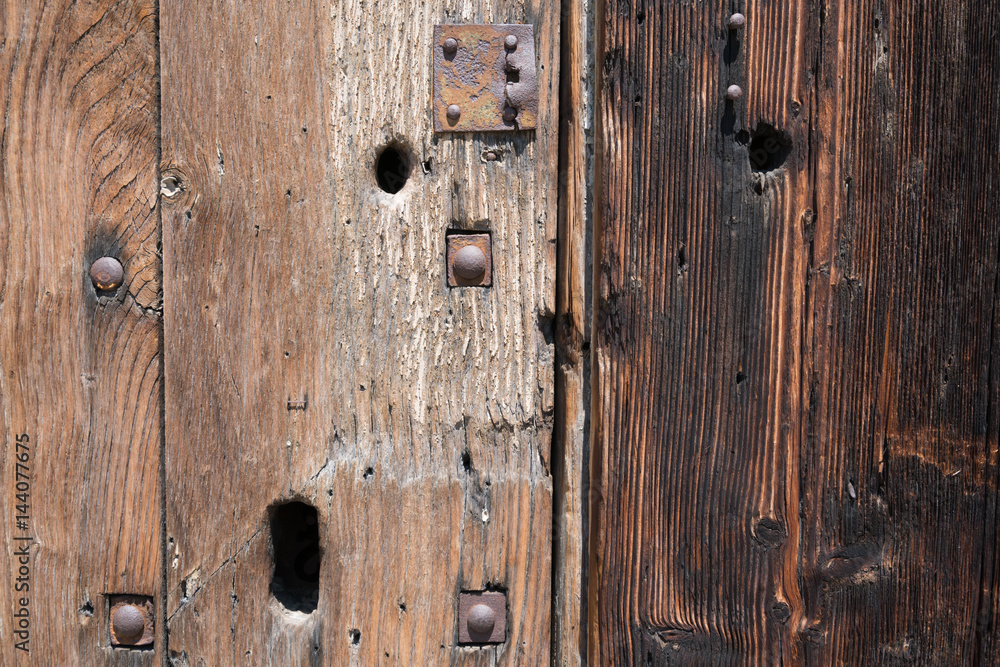 Fototapeta premium detail of wooden door