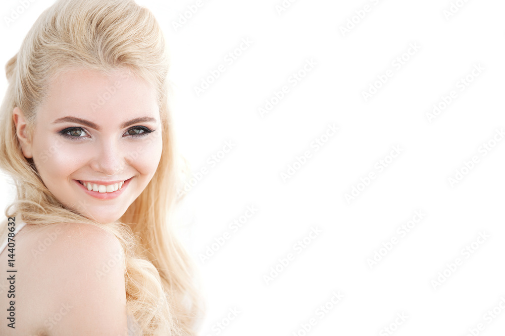 Beautiful young girl smiling. Beautiful young girl smiling.