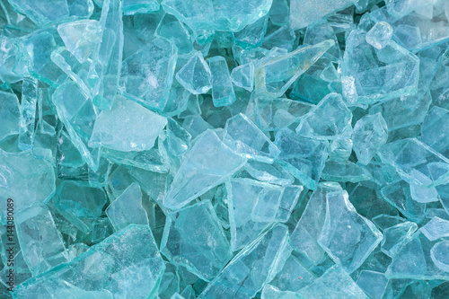 Image of cullet waste glass for recycling in industry,broken glass recycled photo