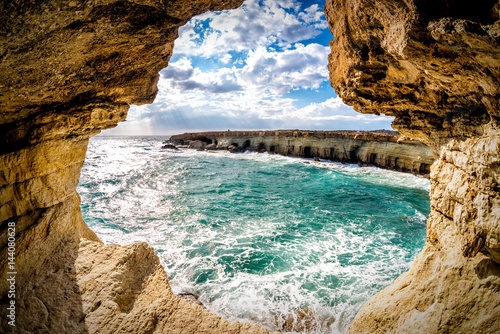Sea caves near Ayia Napa. Famagusta District, Cyprus photo