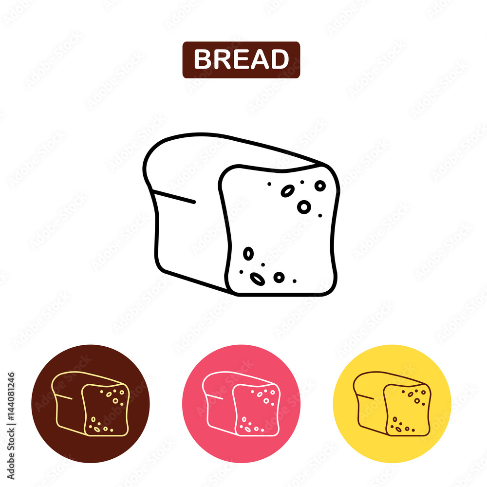 Bread icon isolated on background. Bread icon isolated on background.