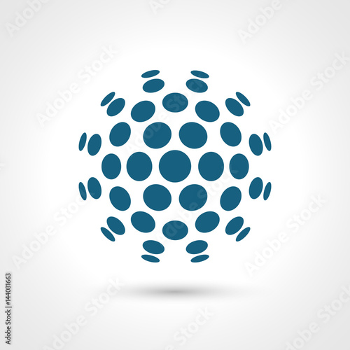 Abstract radial shape. Round elements.