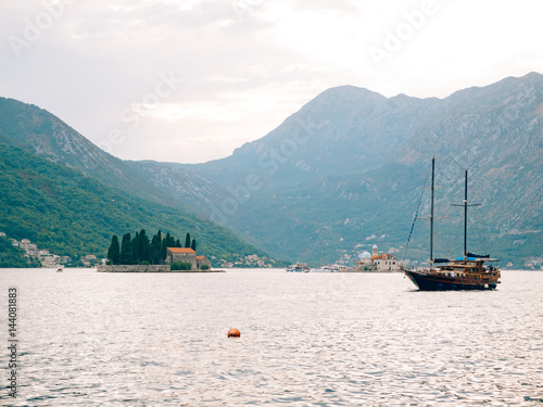 The island of Gospa od Skrpela, Kotor Bay, Montenegro. © Nadtochiy