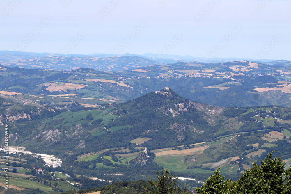 old monastery on hill San Marino landscape