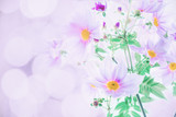 flower abstract background blue bokeh circles