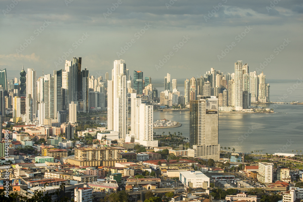 View over the skyline of Panama City from El Ancon, Panama View over the skyline of Panama City from El Ancon, Panama