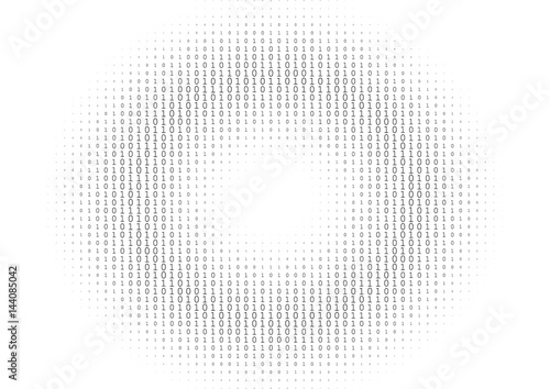 Binary code black and white background