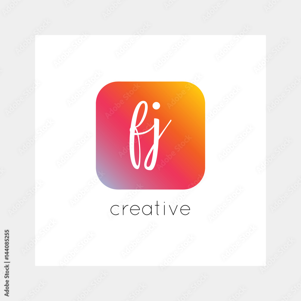 FJ logo, vector. Useful as branding, app icon, alphabet combination, clip-art. FJ logo, vector. Useful as branding, app icon, alphabet combination, clip-art.