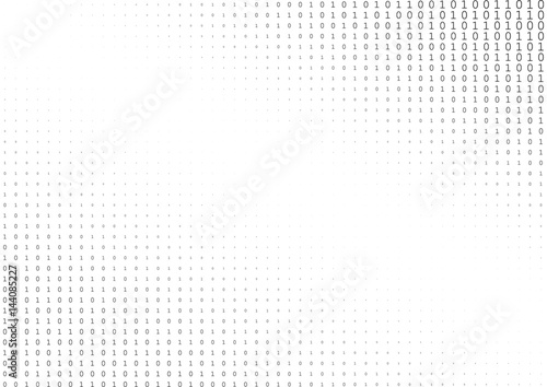 Binary code black and white background