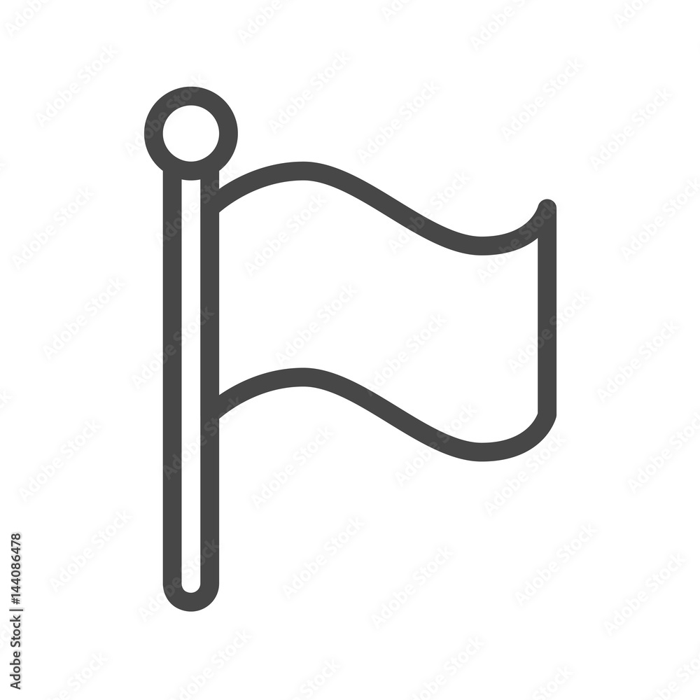 Flag Thin Line Vector Icon. Flat icon isolated on the white background. Editable EPS file. Vector illustration. Flag Thin Line Vector Icon. Flat icon isolated on the white background. Editable EPS file. Vector illustration.