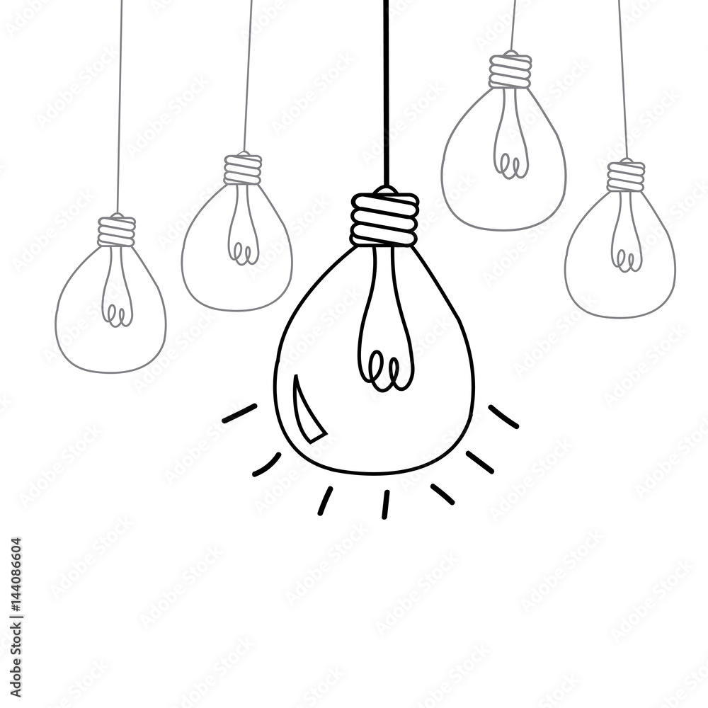 light bulb icon with concept of idea light bulb icon with concept of idea