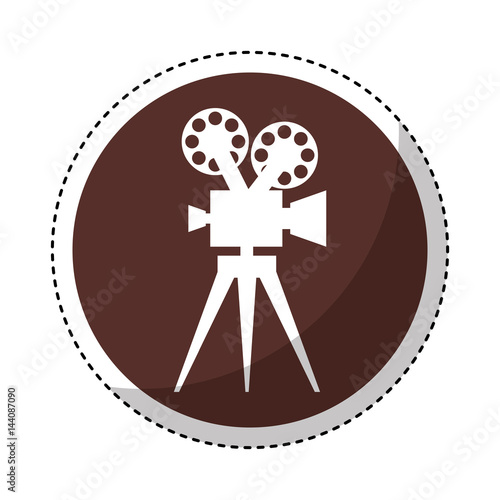 video camera retro icon vector illustration design