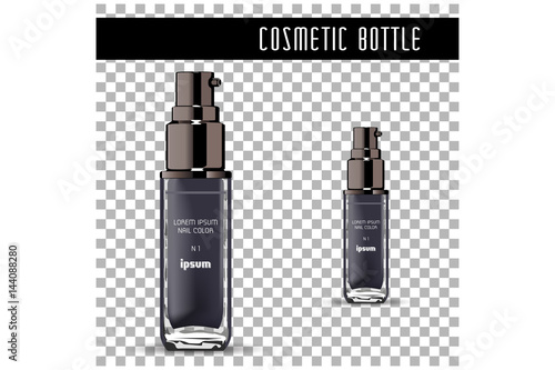 Airless cosmetic bottle. Foundation cream. Vector Illustration.