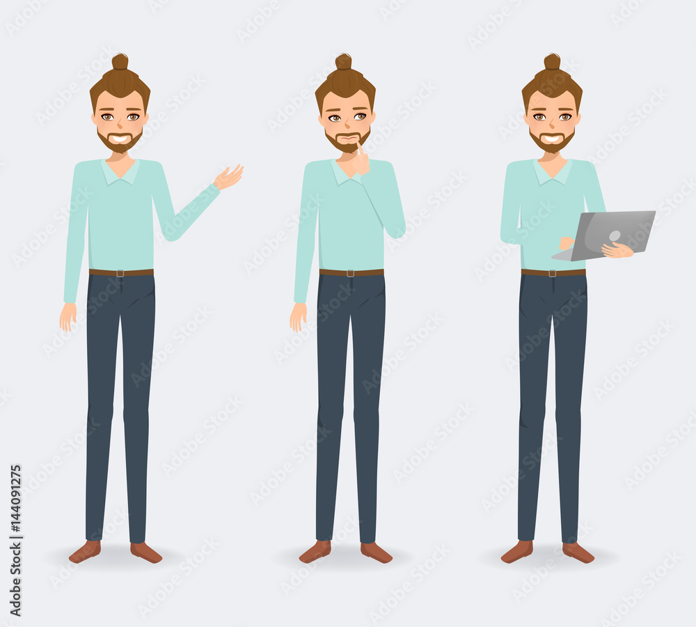 collection business man character in job at office work. avatar people realistic vector design. collection business man character in job at office work. avatar people realistic vector design.
