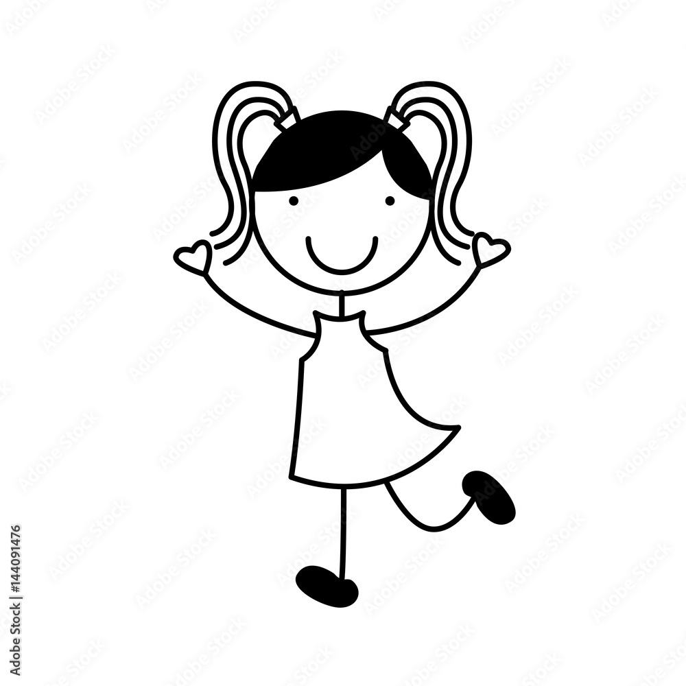 cute little girl character vector illustration design cute little girl character vector illustration design