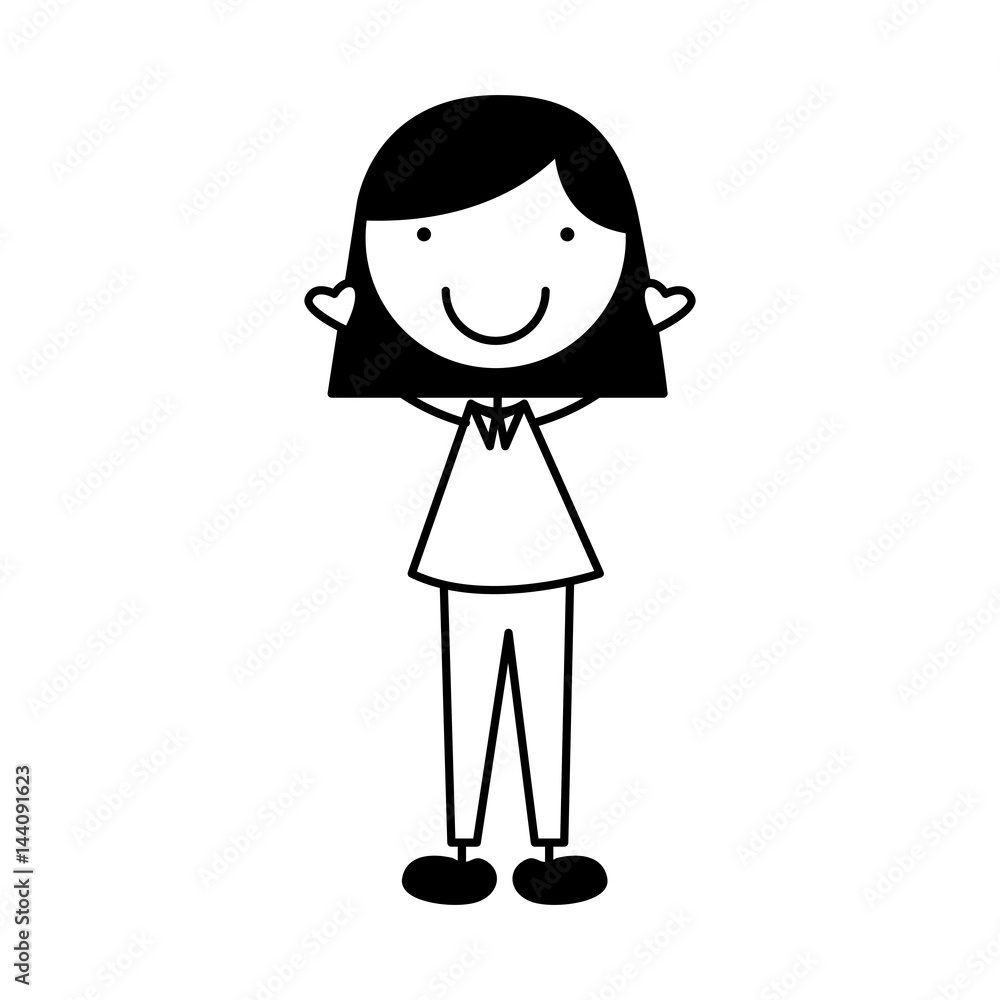 cute little girl character vector illustration design cute little girl character vector illustration design
