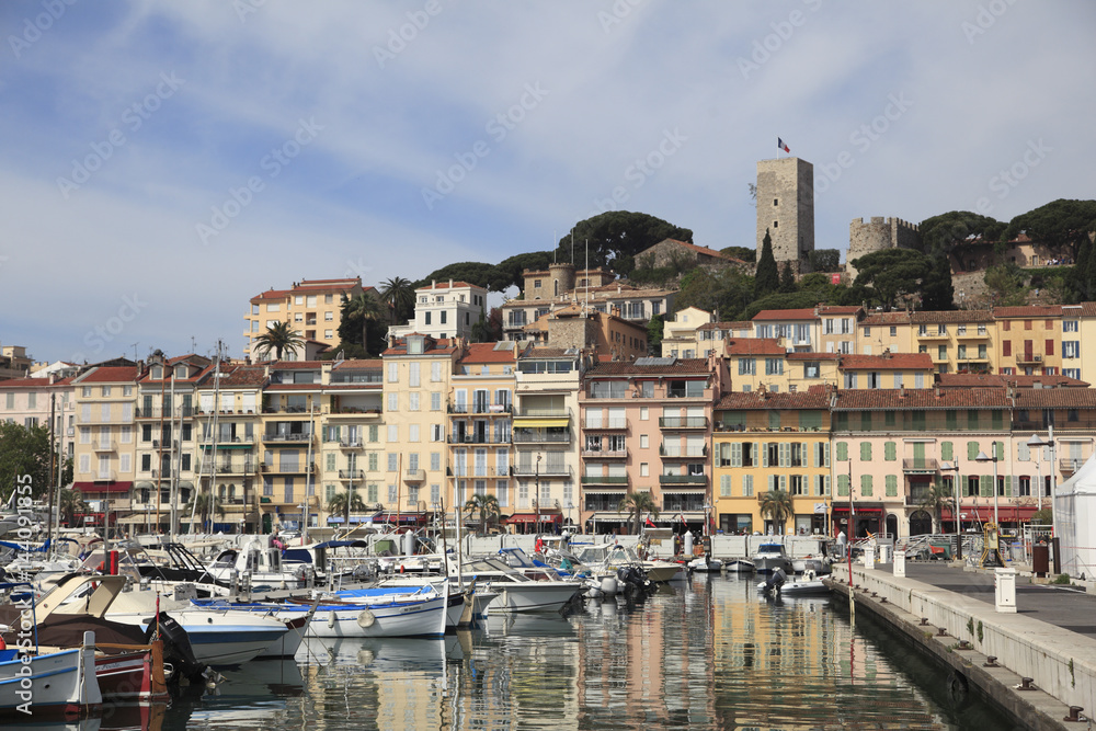 Harbor, Le Suquet, Old Town, Cannes, Alpes Maritimes, Cote d'Azur, Provence, French Riviera, France, Mediterranean Harbor, Le Suquet, Old Town, Cannes, Alpes Maritimes, Cote d'Azur, Provence, French Riviera, France, Mediterranean