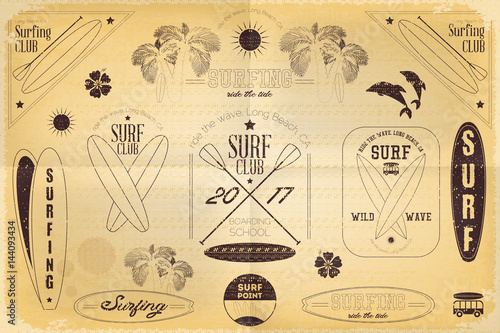Surfing Labels  Set