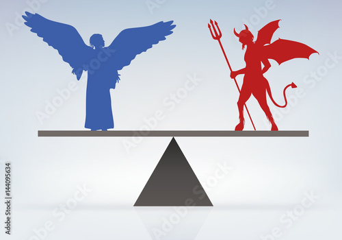 Ange - Démon - Diable - paradis - enfer - équilibre - balance - choisir - décider