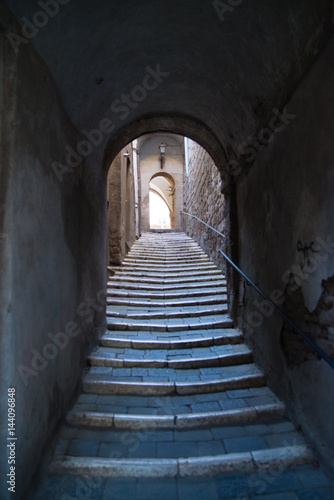 Old buildings and stairs in pitigliano (tuscany)