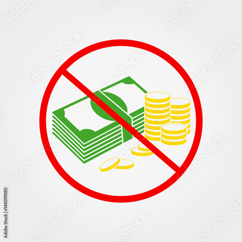 Do not pay cash sign