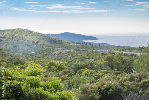 Awesome landscape from Hvar island  Croatia