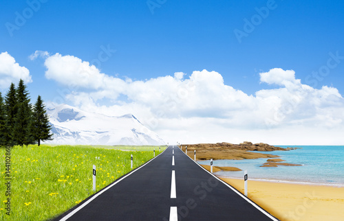 Straße in den Urlaub