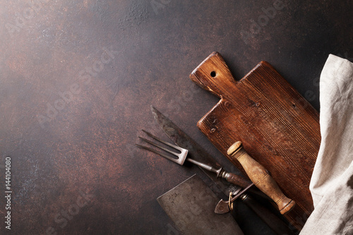 Old vintage kitchen utensils