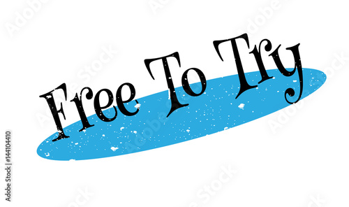 Free To Try rubber stamp. Grunge design with dust scratches. Effects can be easily removed for a clean, crisp look. Color is easily changed.
