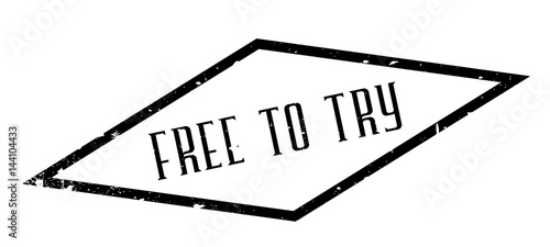 Free To Try rubber stamp. Grunge design with dust scratches. Effects can be easily removed for a clean, crisp look. Color is easily changed.