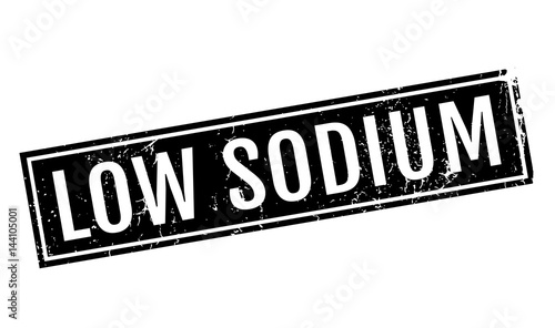 Low Sodium rubber stamp. Grunge design with dust scratches. Effects can be easily removed for a clean, crisp look. Color is easily changed.