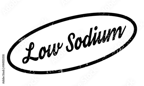 Low Sodium rubber stamp. Grunge design with dust scratches. Effects can be easily removed for a clean, crisp look. Color is easily changed.