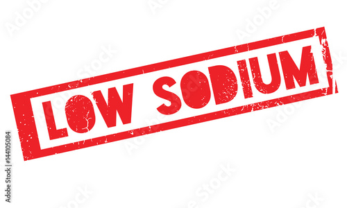 Low Sodium rubber stamp. Grunge design with dust scratches. Effects can be easily removed for a clean, crisp look. Color is easily changed.