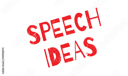 Speech Ideas rubber stamp. Grunge design with dust scratches. Effects can be easily removed for a clean, crisp look. Color is easily changed.