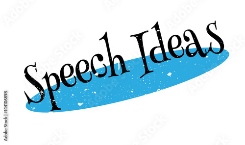 Speech Ideas rubber stamp. Grunge design with dust scratches. Effects can be easily removed for a clean, crisp look. Color is easily changed.