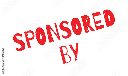 Sponsored By rubber stamp. Grunge design with dust scratches. Effects can be easily removed for a clean, crisp look. Color is easily changed.