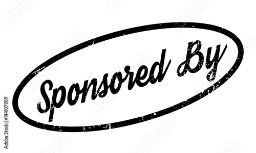 Sponsored By rubber stamp. Grunge design with dust scratches. Effects can be easily removed for a clean, crisp look. Color is easily changed.