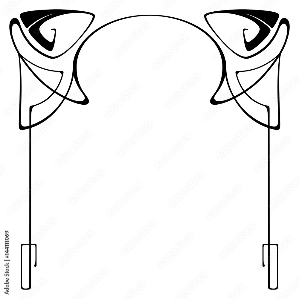 Vector art deco frame. Stock Vector | Adobe Stock