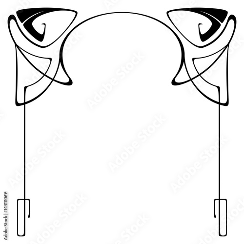 Vector art deco frame.